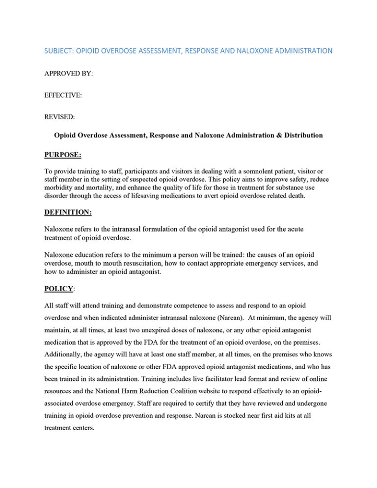 Opioid Overdose Assessment Response Reporting Naloxone Administration Distribution-1