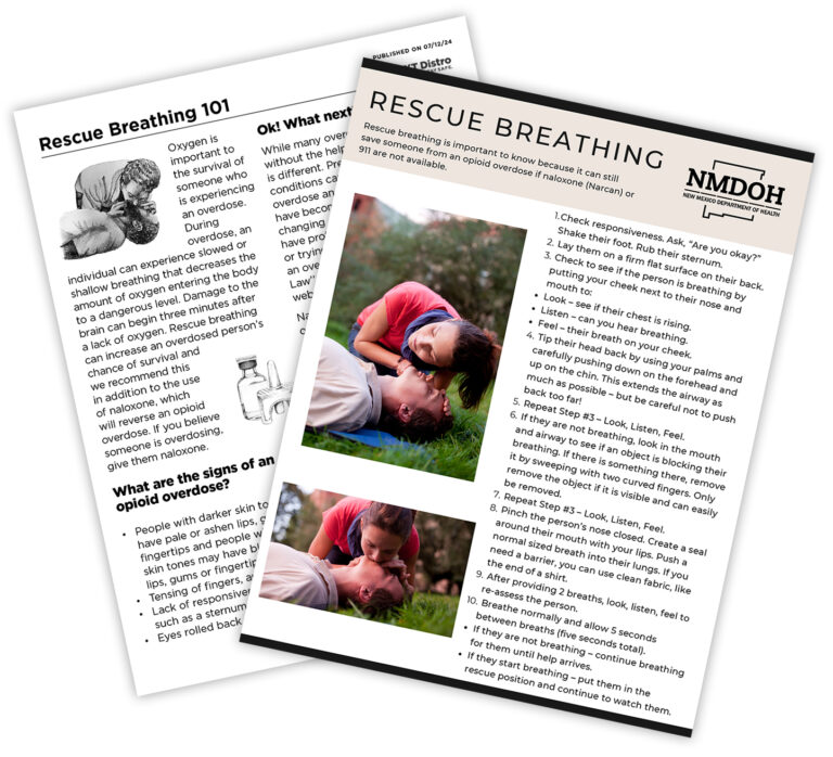 Rescue Breating info sheets